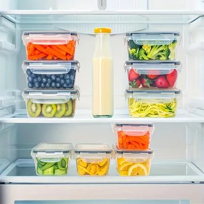 Набор из 4 контейнеров для хранения продуктов с легко закрывающимися крышками (4 — для кладовка — фото 9