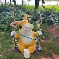 Маленькое подвесное украшение-качели — для балкон — фото 2