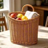 Плетеная корзина с ручкой Деревенская — для кухня — фото 2