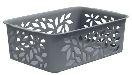 Корзина Полимербыт Leaves серая — для кухня